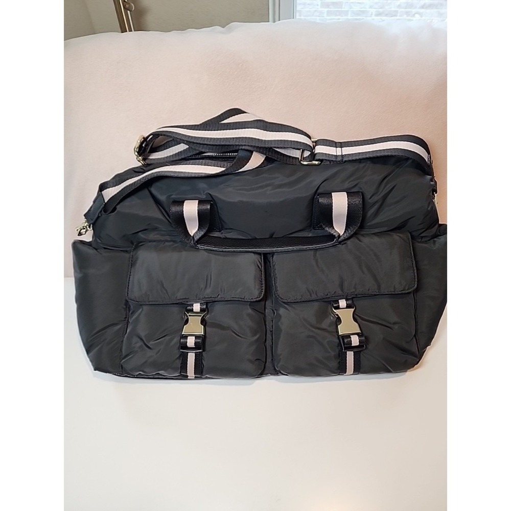 Tommy‎ Bahama Black Duffle Weekender Tote Bag Padded Travel Gym